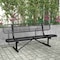 Flash Furniture Sigrid 6' Outdoor Bench with Backrest, Commercial Grade Metal Mesh Seat, Backrest, Black Steel Frame SLF-AG4HUT2-BK-GG - alternate 1
